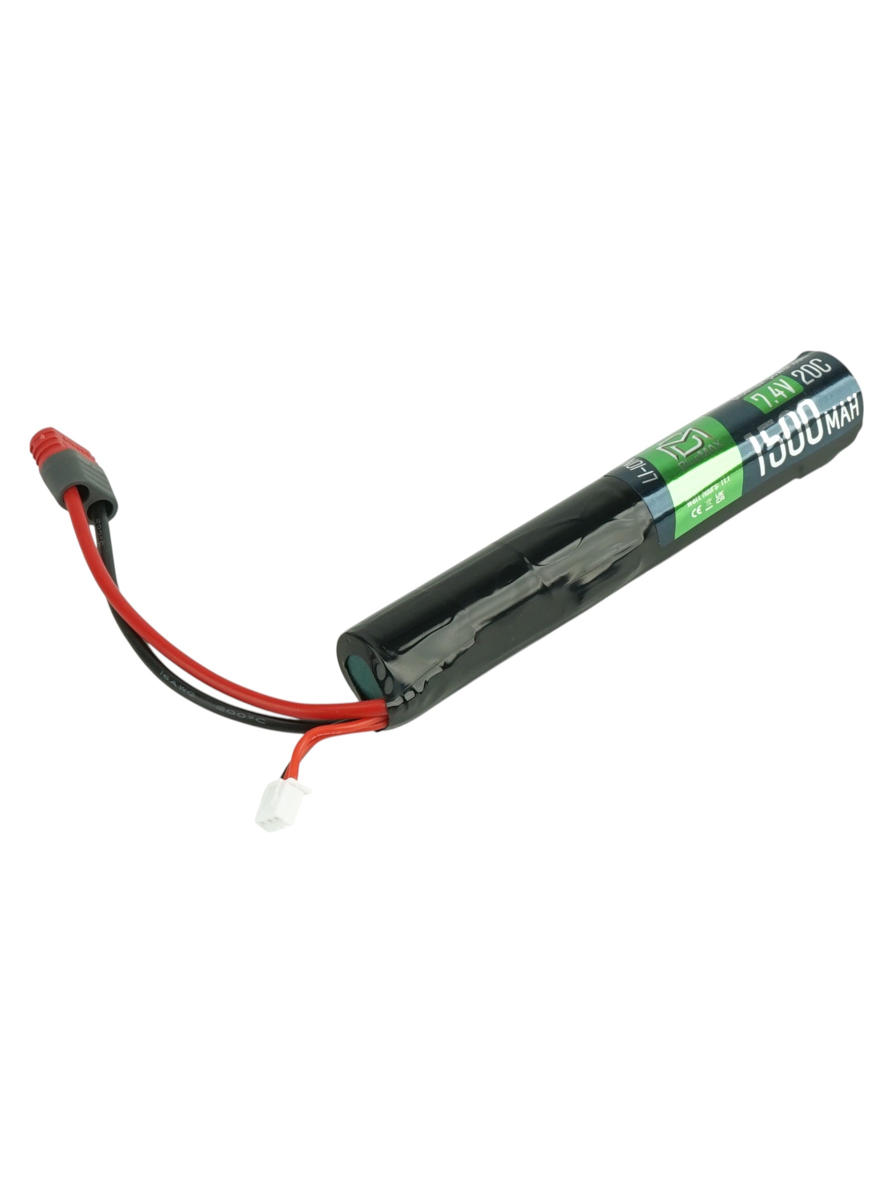 Аккумулятор BlueMAX Li-Ion 7.4V 1500mah 20C Stick w/ Deans (T-type)