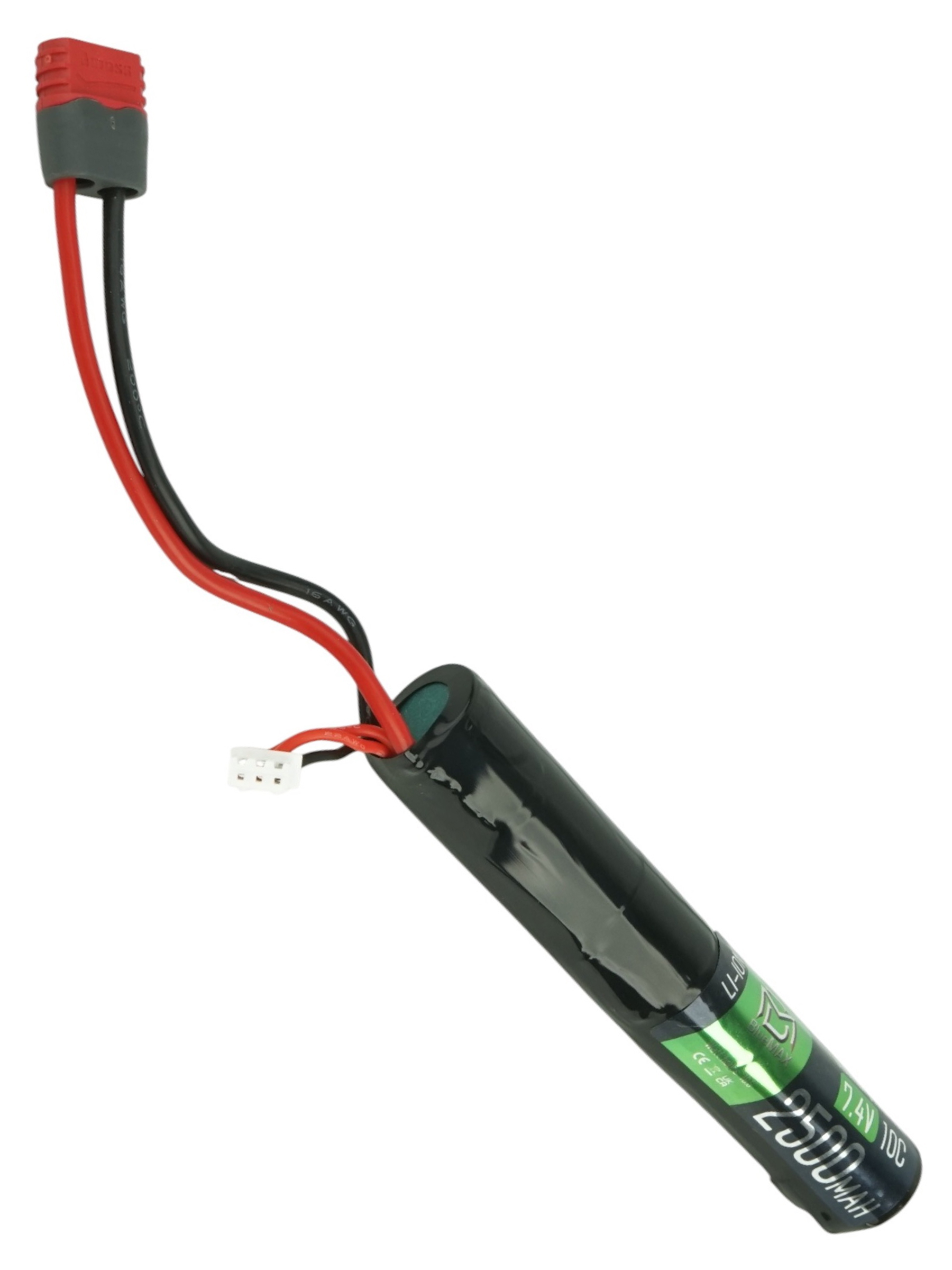 Аккумулятор BlueMAX Li-Ion 7.4V 2500mah 10C(25A) Stick w/ Deans (T-type)