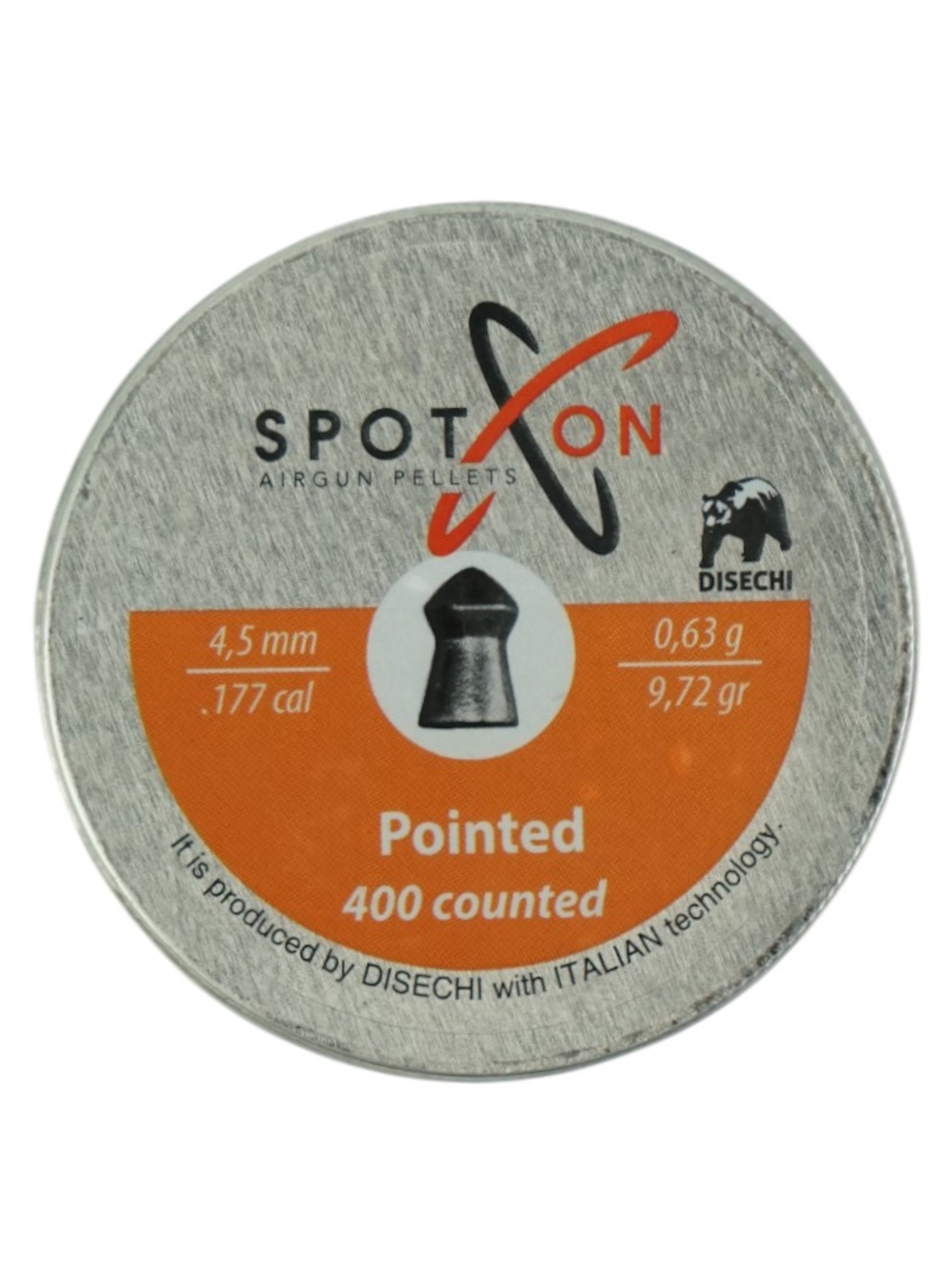 Пули для пневматики SPOTON Pointed 4,5 мм, 0,63 г (400 штук)