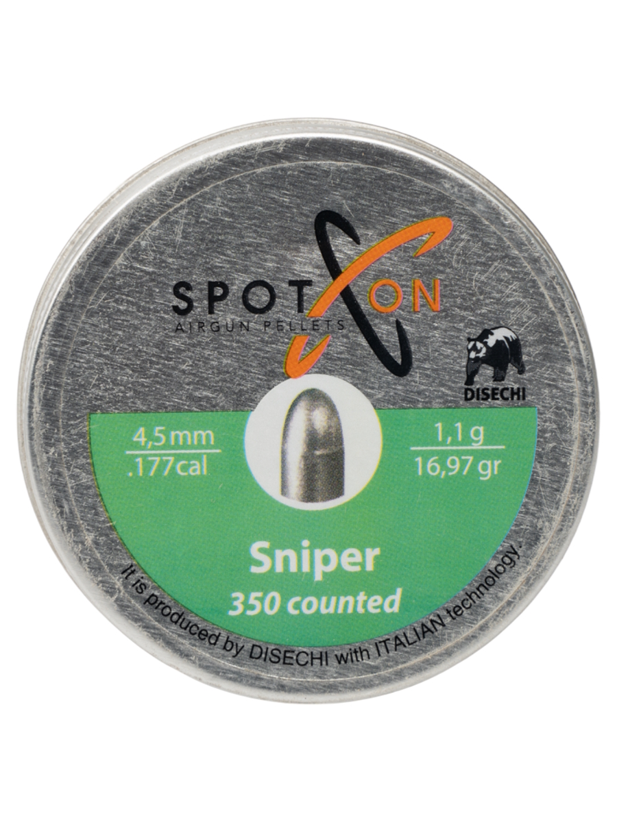 Пули для пневматики SPOTON Sniper 4,5 мм, 1,10 г (350 штук)