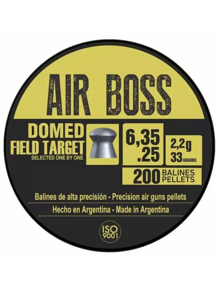 Пули для пневматики Apolo Air Boss Domed Field Target 6,35 мм, 2,2 г (200 штук)