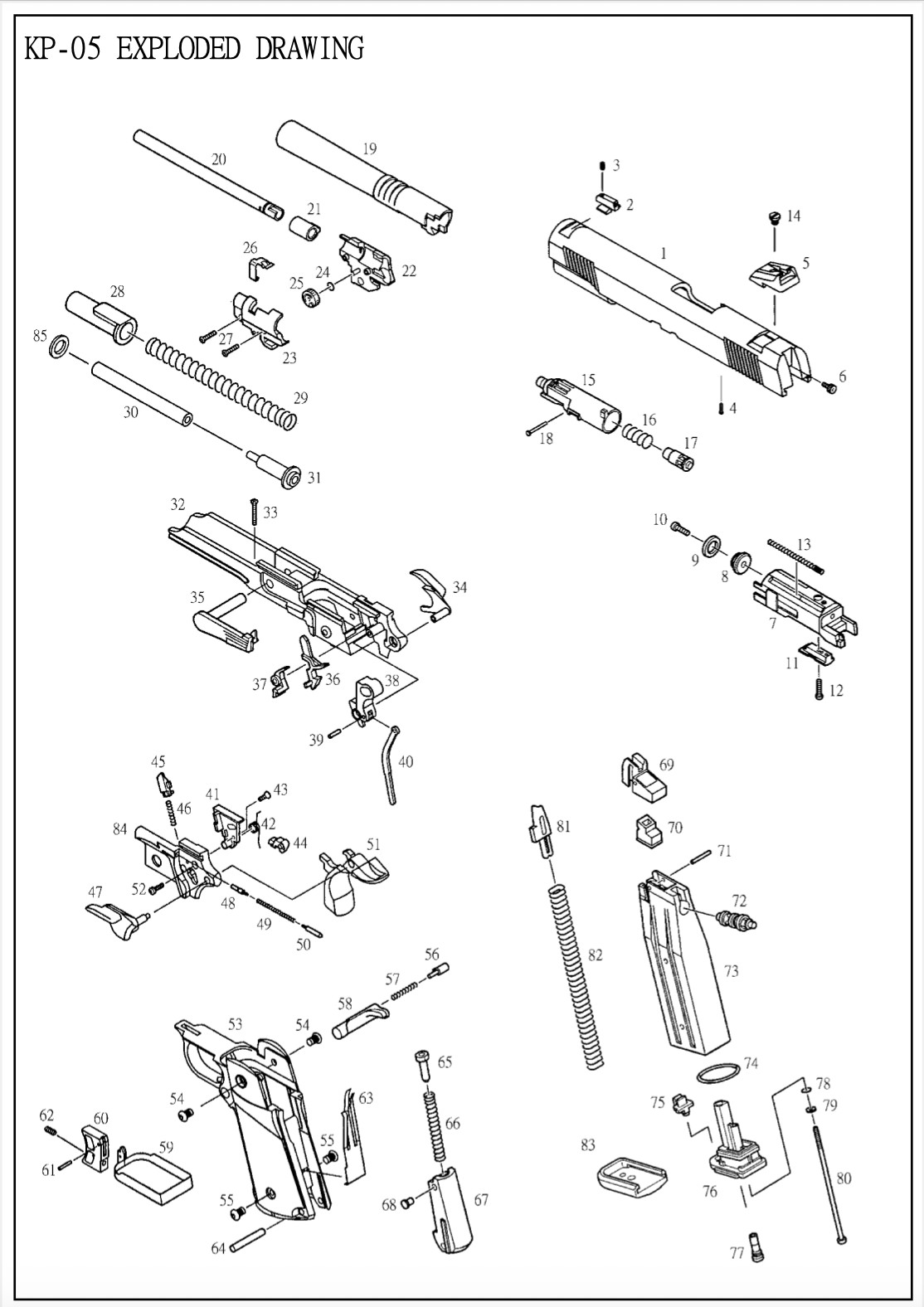 KJW KP-05 цилиндр нозл (Part 15)