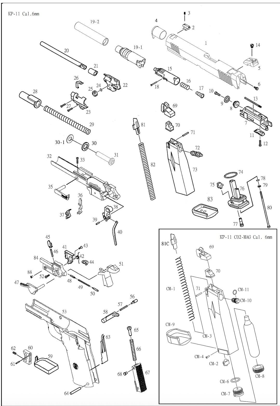 KJW KP-11 цилиндр нозл (Part 15)